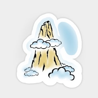 Mountain and clouds Sticker